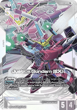 Gundam Card Game Justice Gundam (EX) EB01-044 Rare + single card – Eternal Nexus