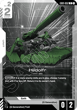 Gundam Card Game Hildolfr EB01-052 Common single card – Eternal Nexus