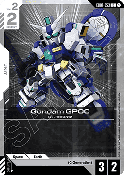 Gundam Card Game Gundam GP00 EB01-053 Common single card – Eternal Nexus