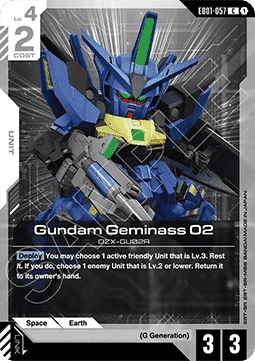 Gundam Card Game Gundam Geminass 02 EB01-057 Common single card – Eternal Nexus