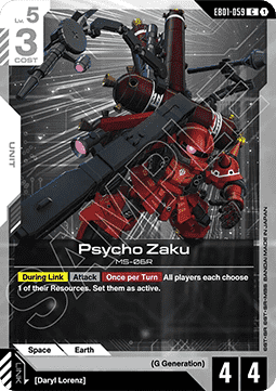 Gundam Card Game Psycho Zaku EB01-059 Common single card – Eternal Nexus