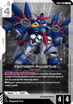 Gundam Card Game Gundam Aquarius EB01-060 Common single card – Eternal Nexus