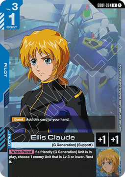 Gundam Card Game Ellis Claude EB01-061 Rare single card – Eternal Nexus