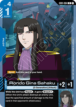 Gundam Card Game Rondo Gina Sahaku EB01-064 Common single card – Eternal Nexus