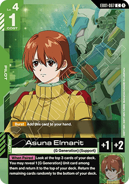 Gundam Card Game Asuna Elmarit EB01-067 Common single card – Eternal Nexus