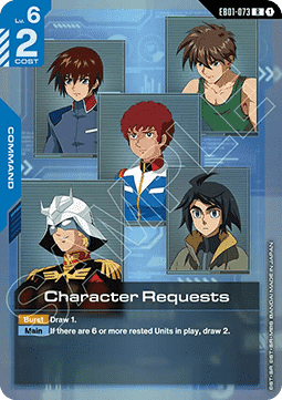 Gundam Card Game Character Requests EB01-073 Rare single card – Eternal Nexus