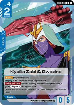 Gundam Card Game Kycilia Zabi & Gwazine EB01-086 Common single card – Eternal Nexus
