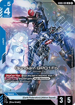 Gundam GP01Fb (GD06-001) (V.1 - Legendary Rare)
