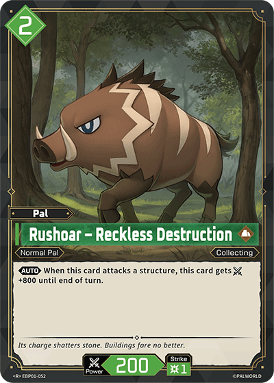 Rushoar – Reckless Destruction (BP01-052) - Dawn of Palpagos (Rare) [BP-01-052]