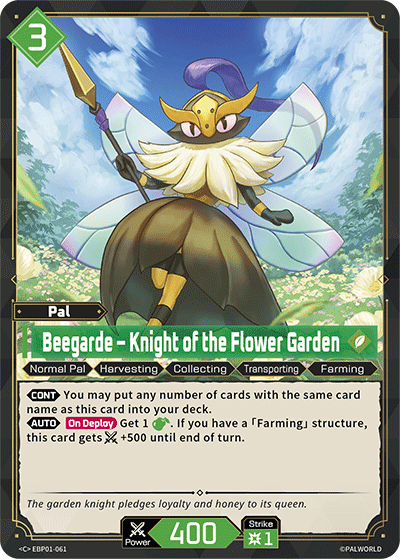 Beegarde – Knight of the Flower Garden (BP01-061) - Dawn of Palpagos (Common) [BP-01-061]