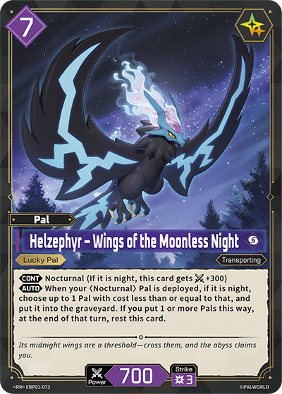 Helzephyr – Wings of the Moonless Night (BP01-073) - Dawn of Palpagos (Double Rare) [BP-01-073]