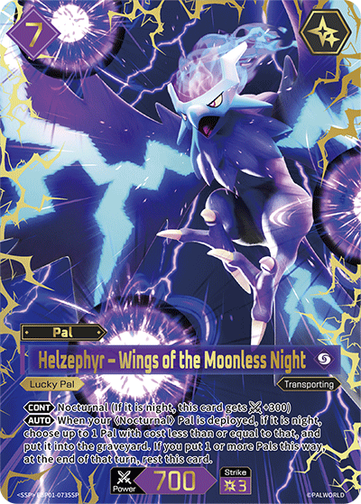 Helzephyr – Wings of the Moonless Night (BP01-073SSP) - Dawn of Palpagos (Super Special Parallel) [BP-01-07SSP]